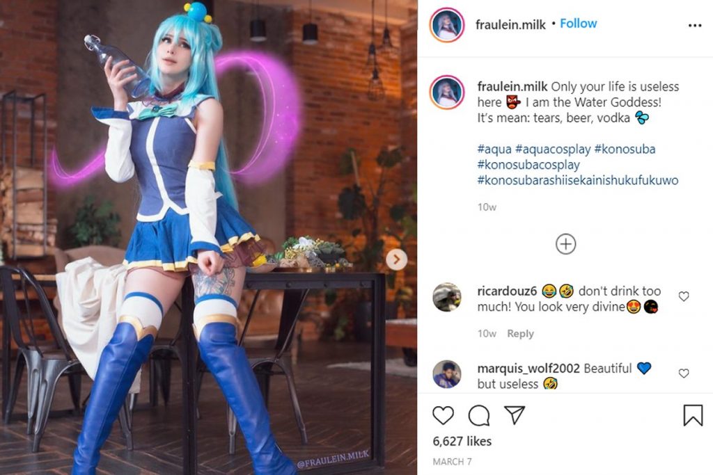 konosuba sexy cosplay aqua. tierragamer