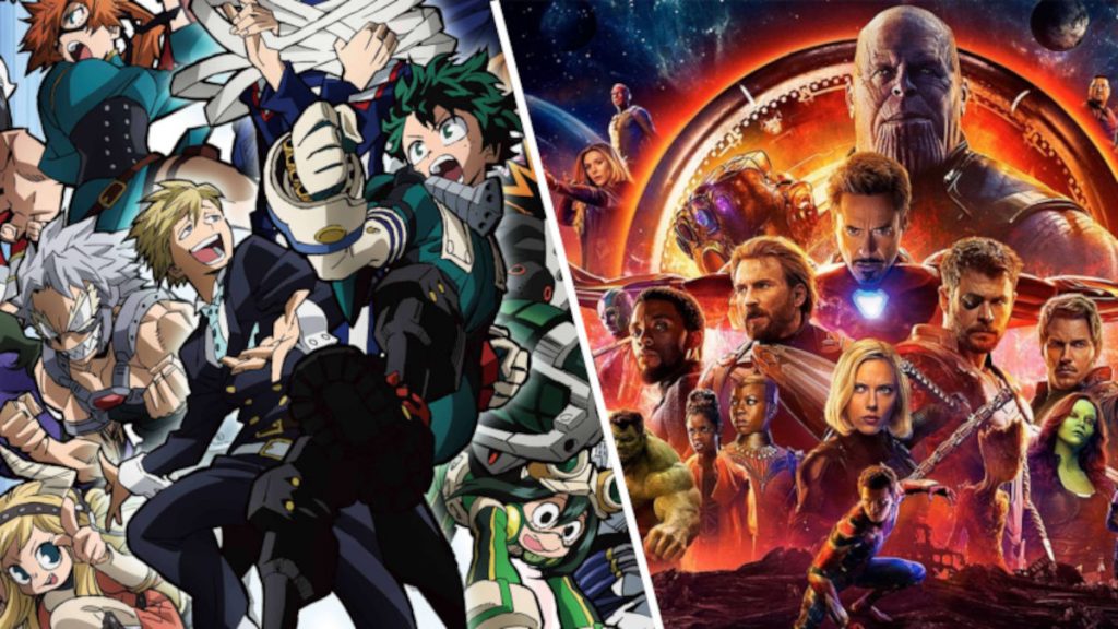 Así se verían los Vengadores en My Hero Academia