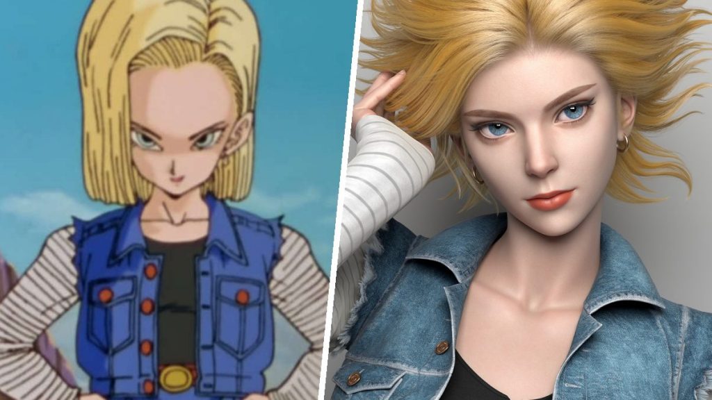 android 18 dragon ball cosplay fanart