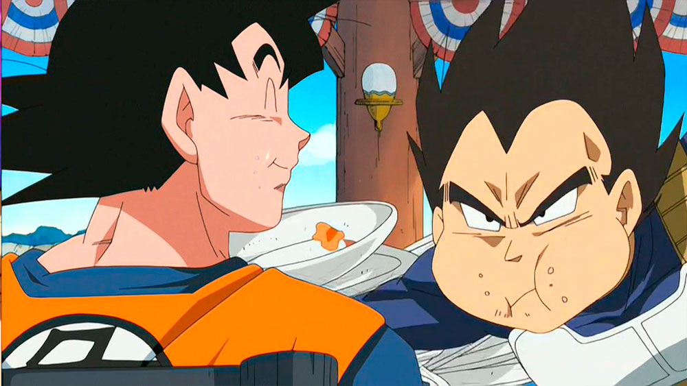 Vegeta comiendo