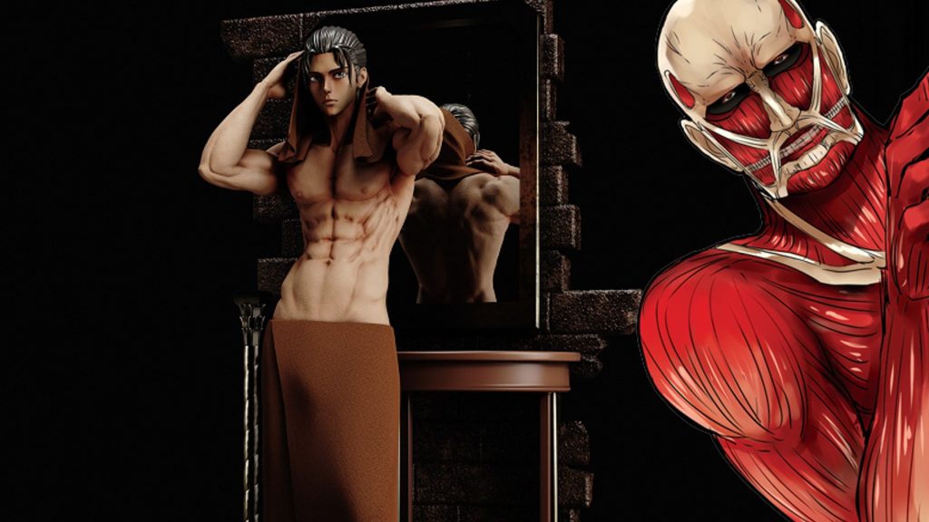 Figura de Eren desnudo