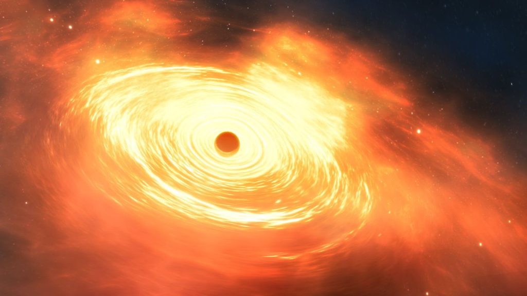 Agujero negro en el espacio