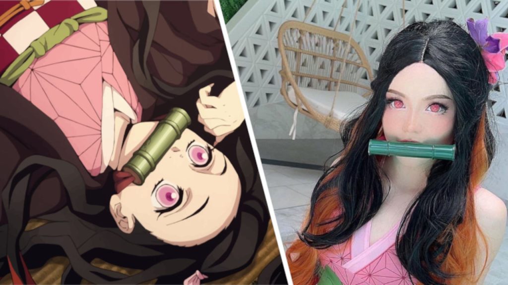 Kimetsu no Yaiba: Mistykittyyy hace un tierno y atrevido cosplay de Nezuko