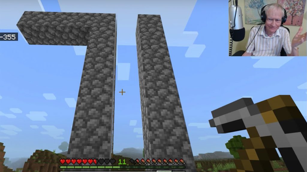 El abuelo gamer celebra en Minecraft sus 71 años