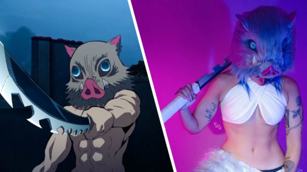 Kimetsu no Yaiba: Inosuke en mujer es una realidad con este feroz cosplay