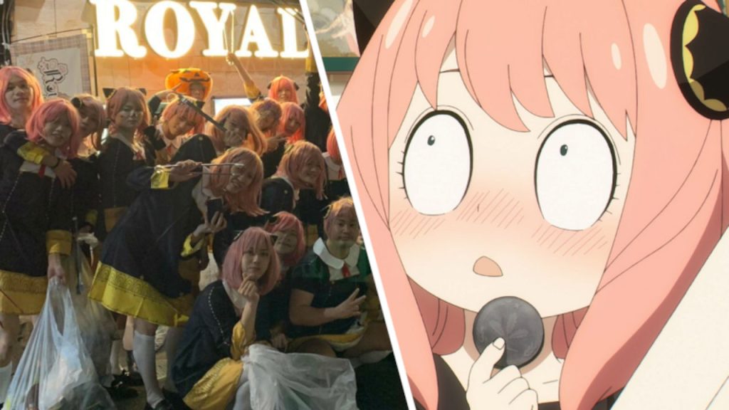 Fans de SPY x FAMILY se salen a limpiar calles vestidos como Anya
