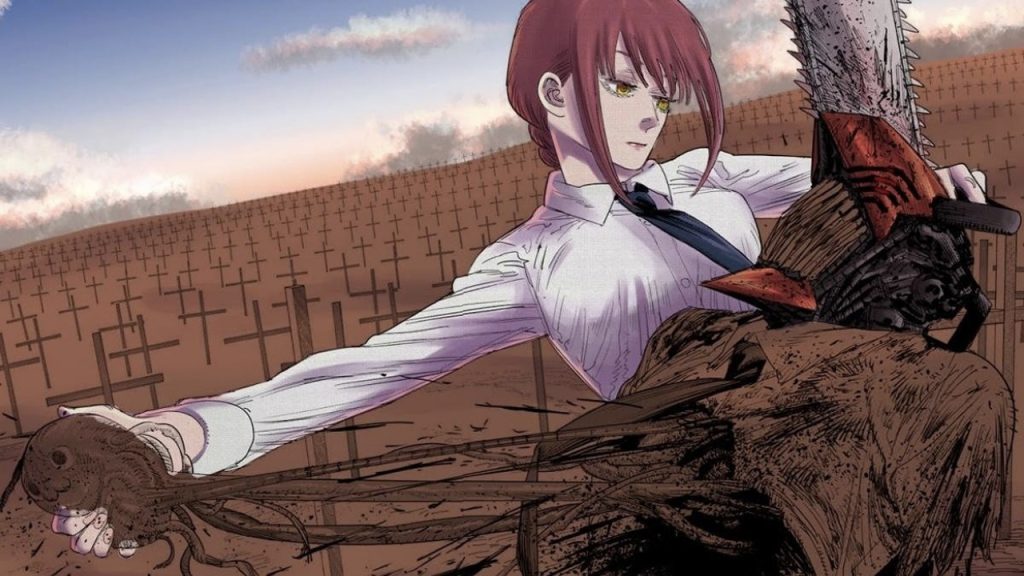 Chainsaw Man Makima y Denji como pareja