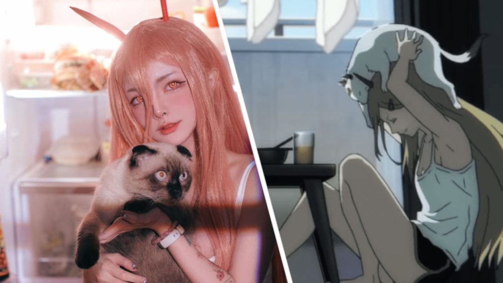 Chainsaw Man: Power posa con su gatito en este cosplay casual