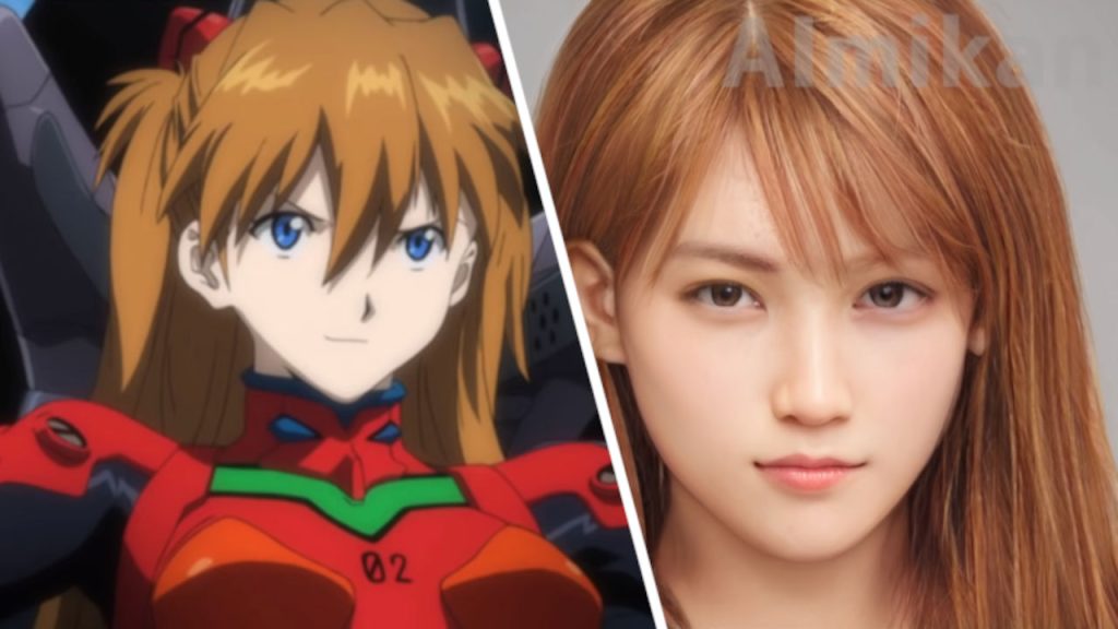 Inteligencia Artificial mostró como se verían los personajes de Evangelion en la vida real