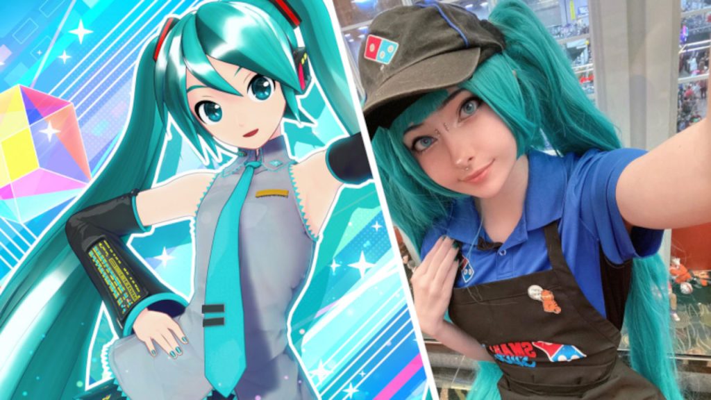 Hatsune Miku deja el canto y se pone a vender pizzas en este cosplay