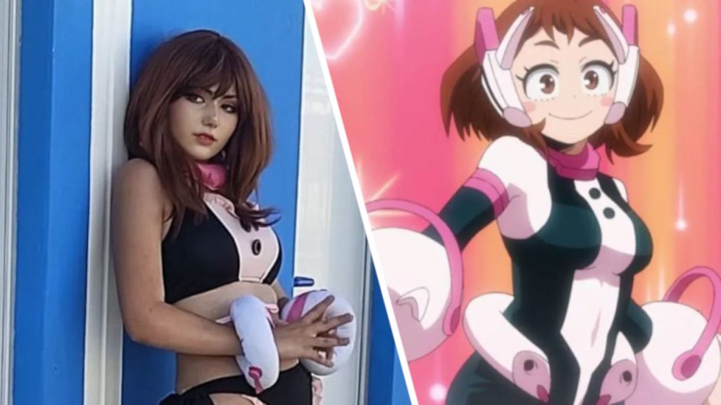 Uraraka de My Hero Academia se va a la playa con este curioso cosplay