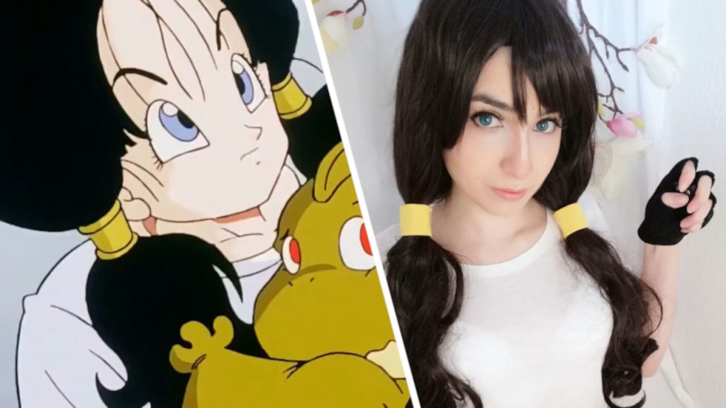 Videl también descansa de los combates en este cosplay casual