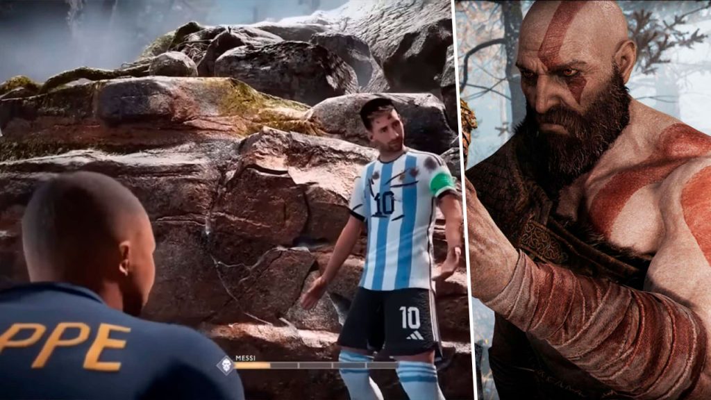 God of War Messi vs Mbappé
