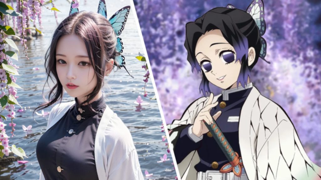 Demon Slayer: Kimetsu no Yaiba - Inteligencia Artificial muestra como Shinobu Kocho se vería en la vida real