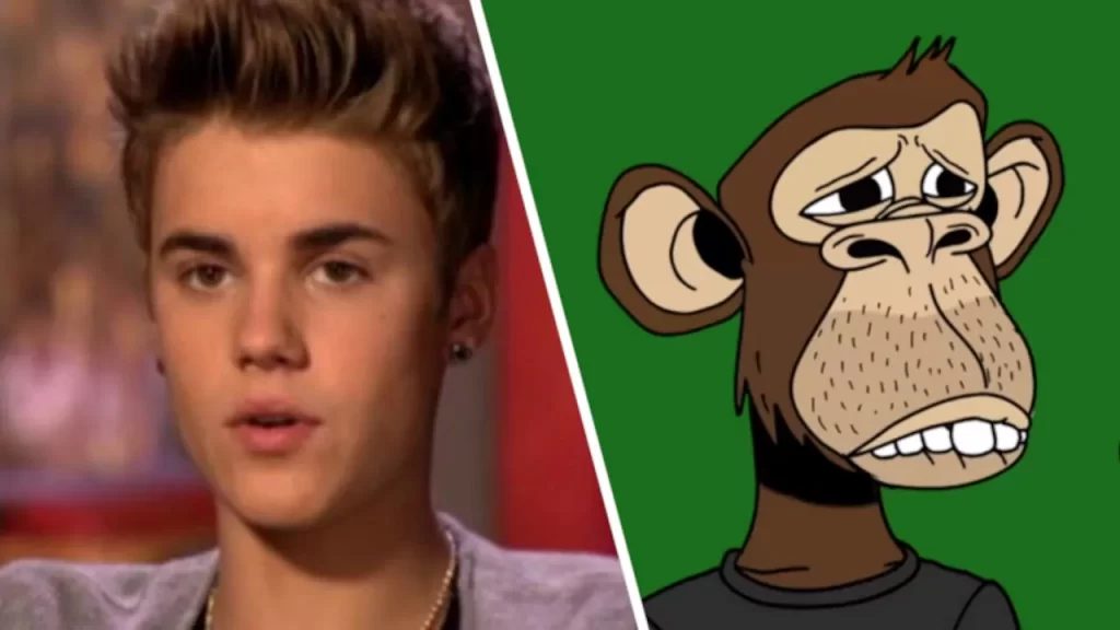 Justin Bieber compró un NFT en más de un millón de dólares que ahora no vale ni la mitad
