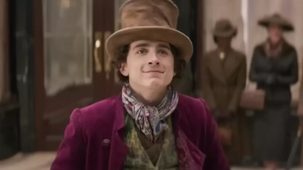 Timothée Chalamet como Wonka