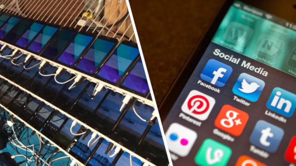 Encuentran granja de smartphones para aumentar números de redes sociales