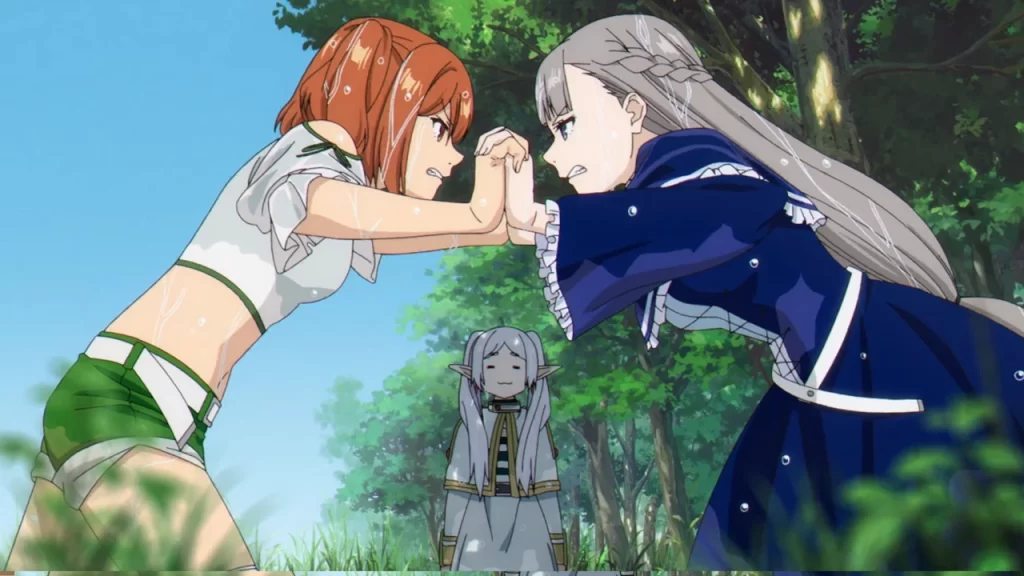 Frieren: Beyond Journey's End regresa adaptando un nuevo arco que nos presentará a un nuevo elenco de magos. Aquí se muestran un par de rostros divertidos.