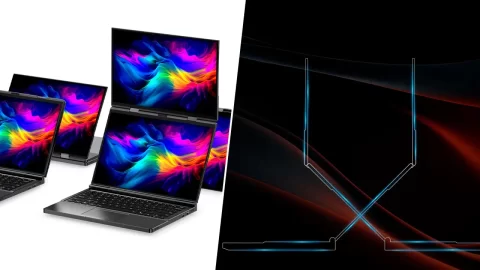 GPD DUO es una laptop gamer de 2 pantallas