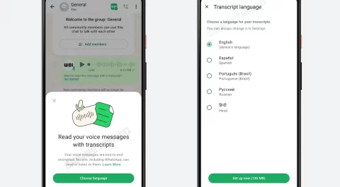 WhatsApp transcripción de mensajes de voz Android