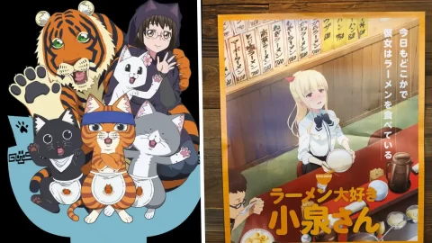 Originalmente, Red Cat Ramen: Ramen Akaneko es una historia de manga escrita e ilustrada por Angyaman. Pertenece al sello de Shuēisha y se publica en la Shōnen Jump Plus. La serie debutó en 2022 y actualmente ha reunido siete volúmenes recopilatorios. 