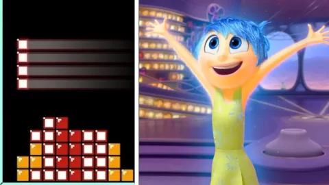 Fotogramas de Tetris e Intensamente