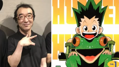 Autor de Hunter x Hunter con fotograma de uno de sus personajes