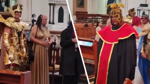 La mejor boda sí existe: Pareja se casa con cosplay de Saint Seiya