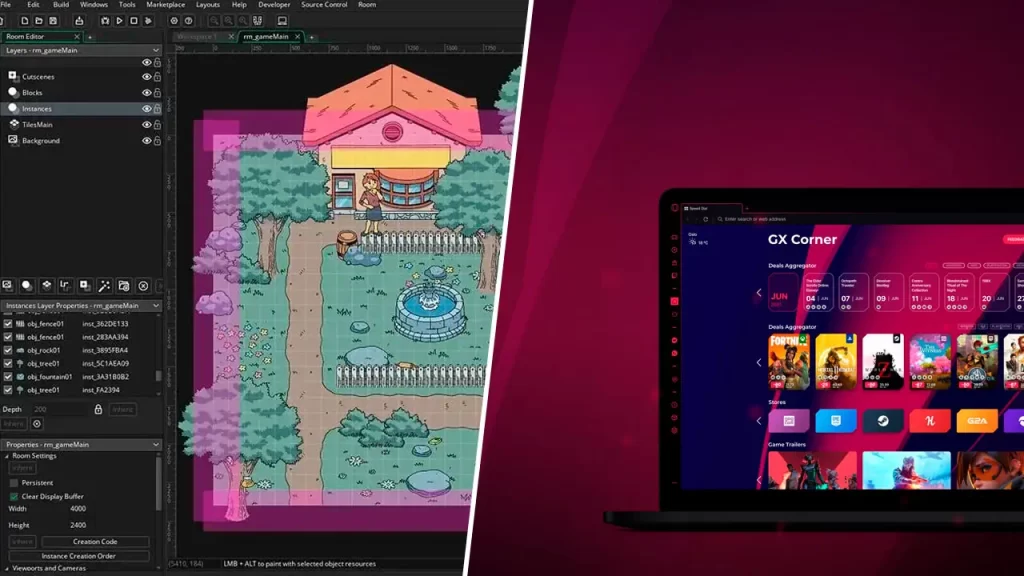 Opera GX y GameMaker