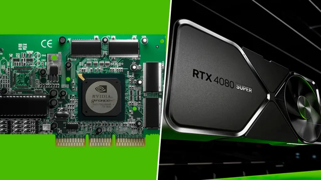 NVIDIA GeForce 256 y 4080 Super